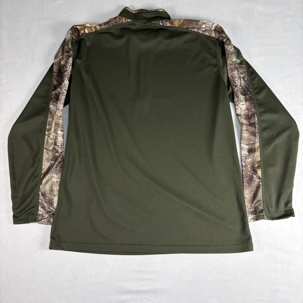 Realtree-Style Camo Hunting Outfit — Quarter-Zip Pullover + Pants, Men's Size L - Picture 4 of 12